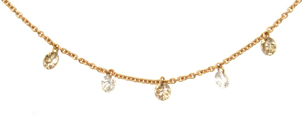 Goldkette mit kleinen Anhängern